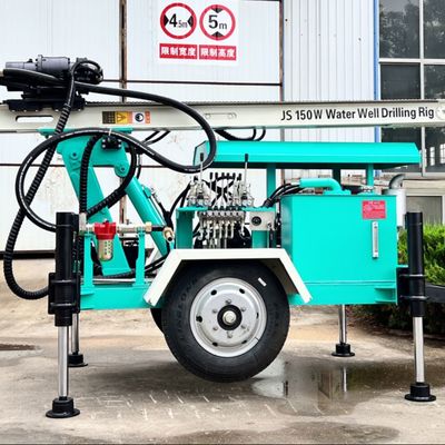 150 m aanhangwagen gemonteerd waterput boorapparaat met groot koppel voor waterbeschermingstechniek