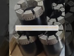 Halfronde profieldiamantenbit voor de winning van middelgrote tot harde rotskernen